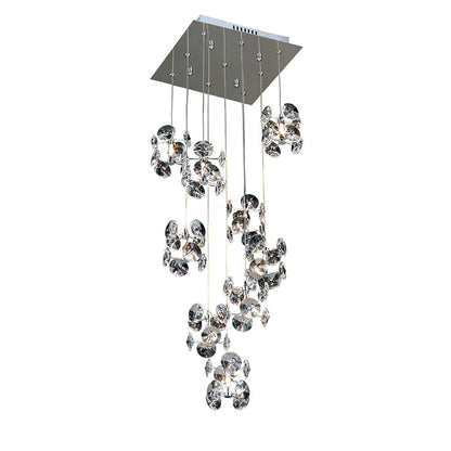 Diyas Nico 29cm  9 Light G4 Polished Chrome/Crystal, NOT LED/CFL Compatible Ceiling Pendant Light Fitting