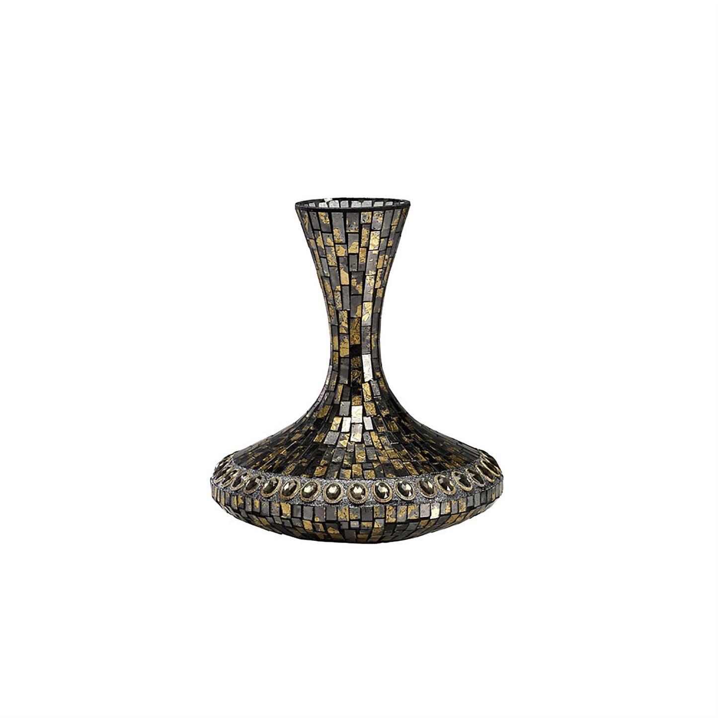 Diyas Home (DH) Almira Mosaic Grecian Vase Medium Brown/French Gold Mosaic