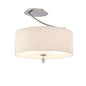 Mantra M1132 Eve Semi Ceiling 2 Light E27, Polished Chrome with White Oval Shade