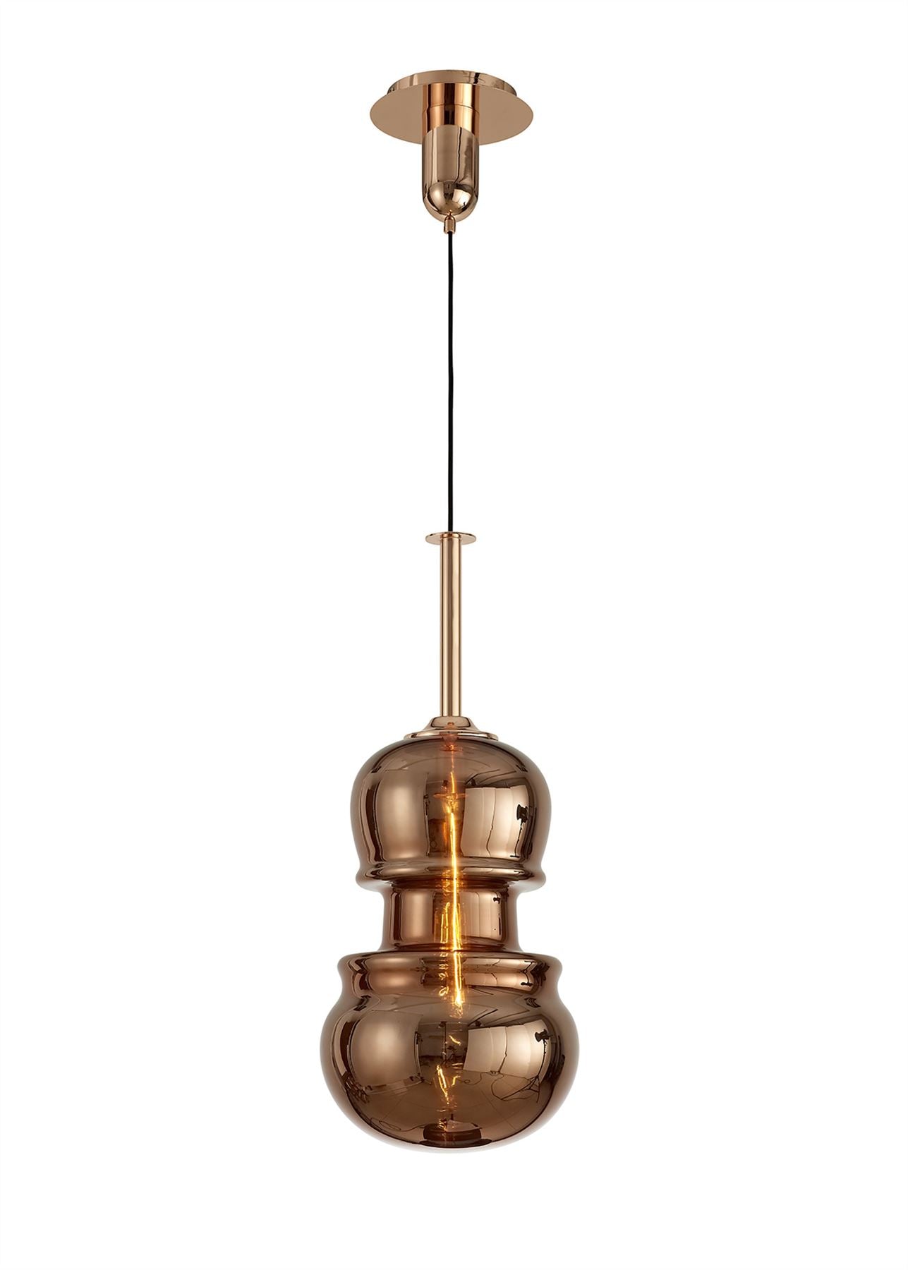 Mantra Sonata Pendant 29cm Round, 1 x E27, Copper