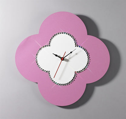 Diyas Home (DH) Infinity Flower Clock Pink/White Wall
