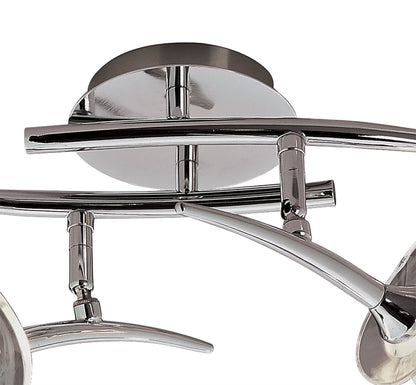 Mantra M0316 Flavia Linear Spot Light 2 Light G9 with Adjustable Heads, Polished Chrome