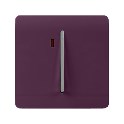 Trendi Artistic Modern Glossy 45 A Tactile Light Switch & Neon Insert Plum