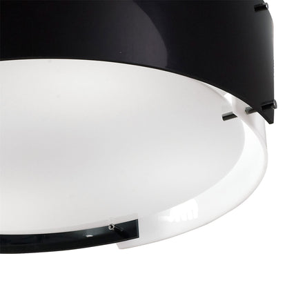 Diyas Dakota 57cm Flush  Small 4 Light E27 Polished Chrome/Black & White Acrylic Ceiling Light Fitting