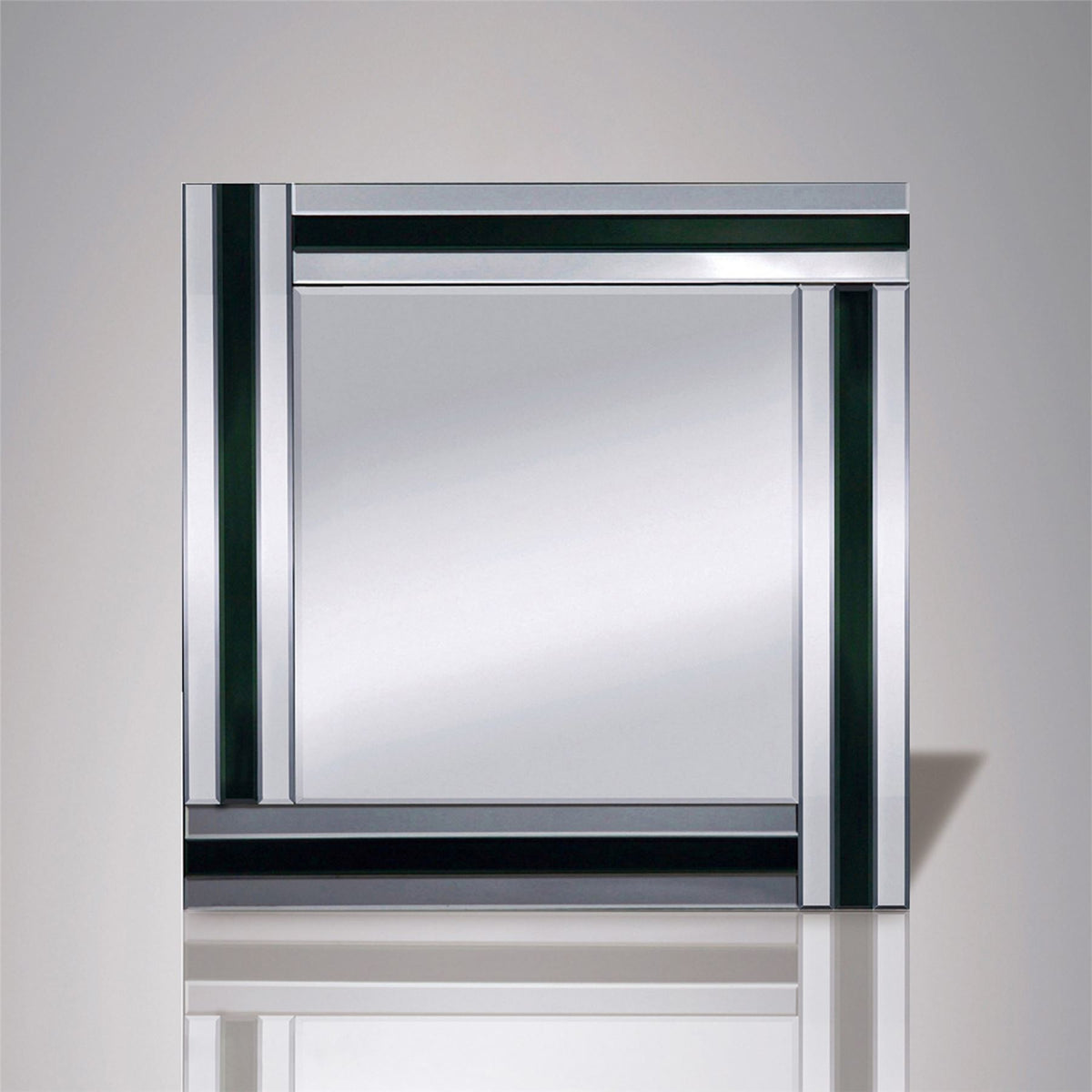 Diyas Home Armonie Detailed Mirror 60cm x 60cm Triple Strip (Can Only Be Shipped On A Pallet, Additional Charges May Apply.) Mirrors