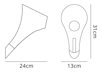 Mantra M1557 Ora Wall Light 1 Light E27, Gloss Black/White Acrylic/Polished Chrome