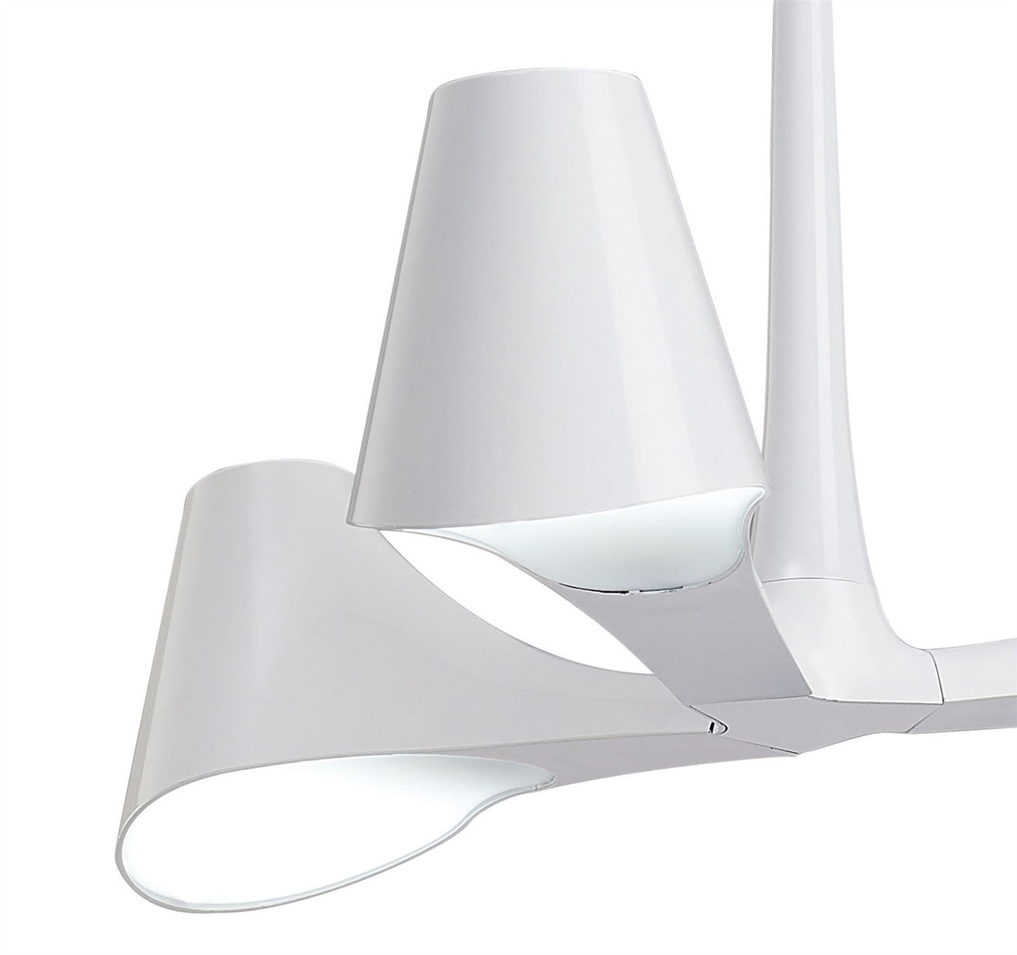 Mantra Ora 70cm Telescopic Convertible To Semi Flush 3 Light E27, Gloss White/White Acrylic/Polished Chrome, CFL Lamps INCLUDED