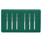 Trendi Artistic Modern Glossy 6 Gang 2 Way Rocker Double Plate Tactile Light Switch Dark Green