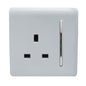 Trendi 1 Gang Artistic Modern 13 Amp Switched Plug Socket Silver ART-SKT13SI