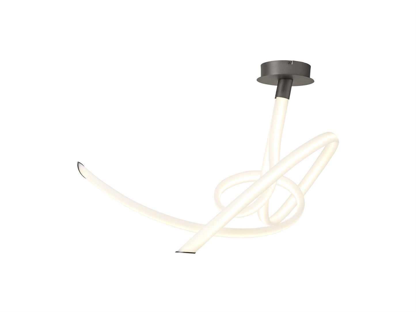 Mantra Armonia Semi Flush Medium Ribbons, Dimmable, 60W LED, 3000K, 4500lm, Titanium/Frosted Acrylic, 3yrs Warranty Ceiling