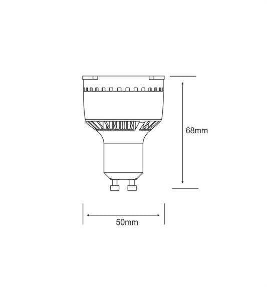 Luxram Skylense LED GU10 6.5W Warm White 2700K 500lm (Chrome) LED