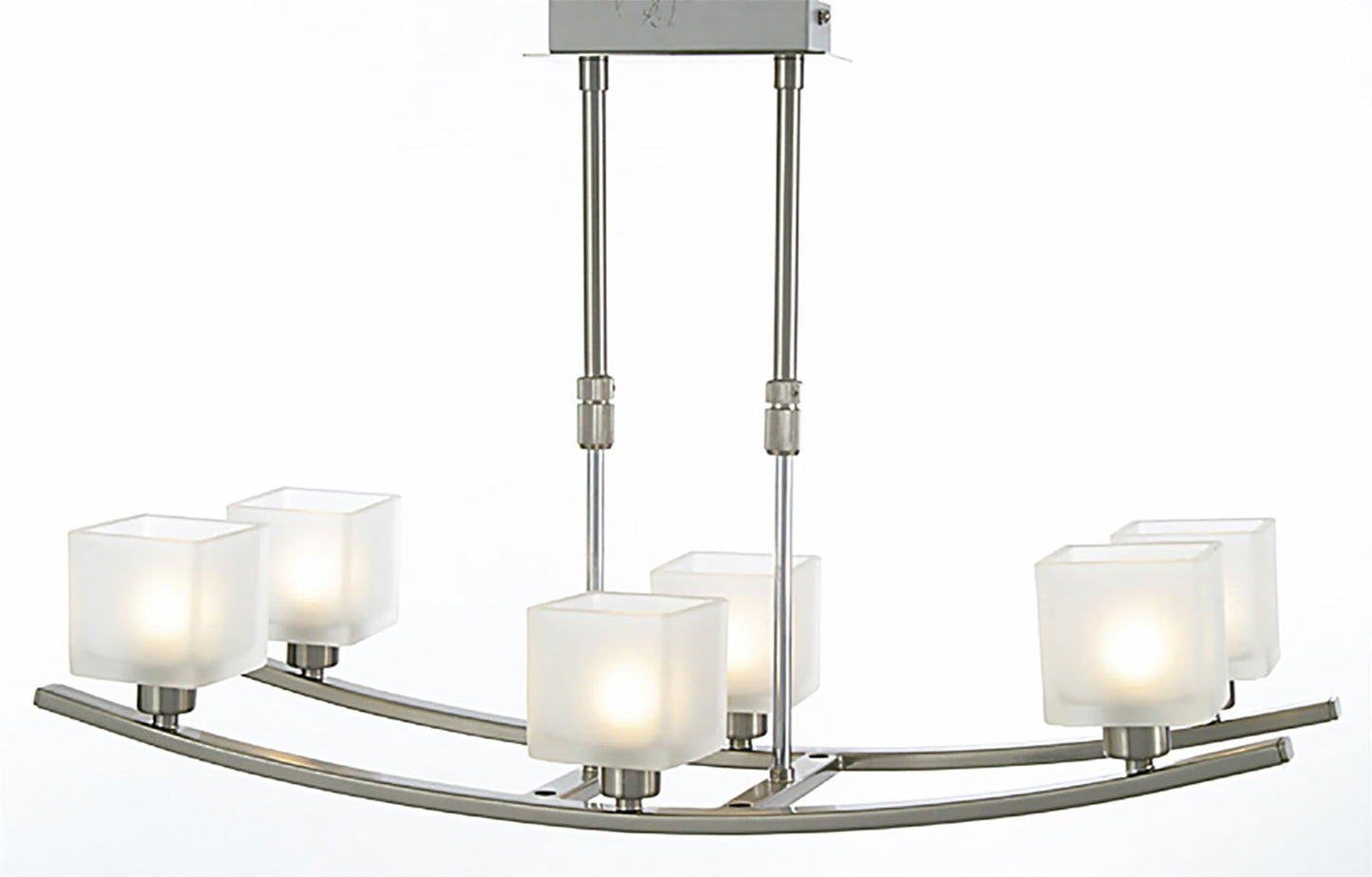 Diyas PILA 6 Light G9  G9 SATIN NICKEL Ceiling Pendant Light Fitting