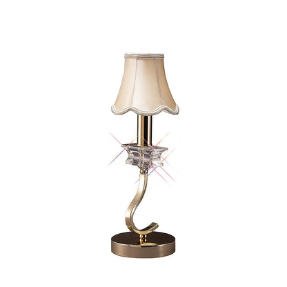 Diyas Nydia Crystal Table Lamp 1 Light E14 French Gold
