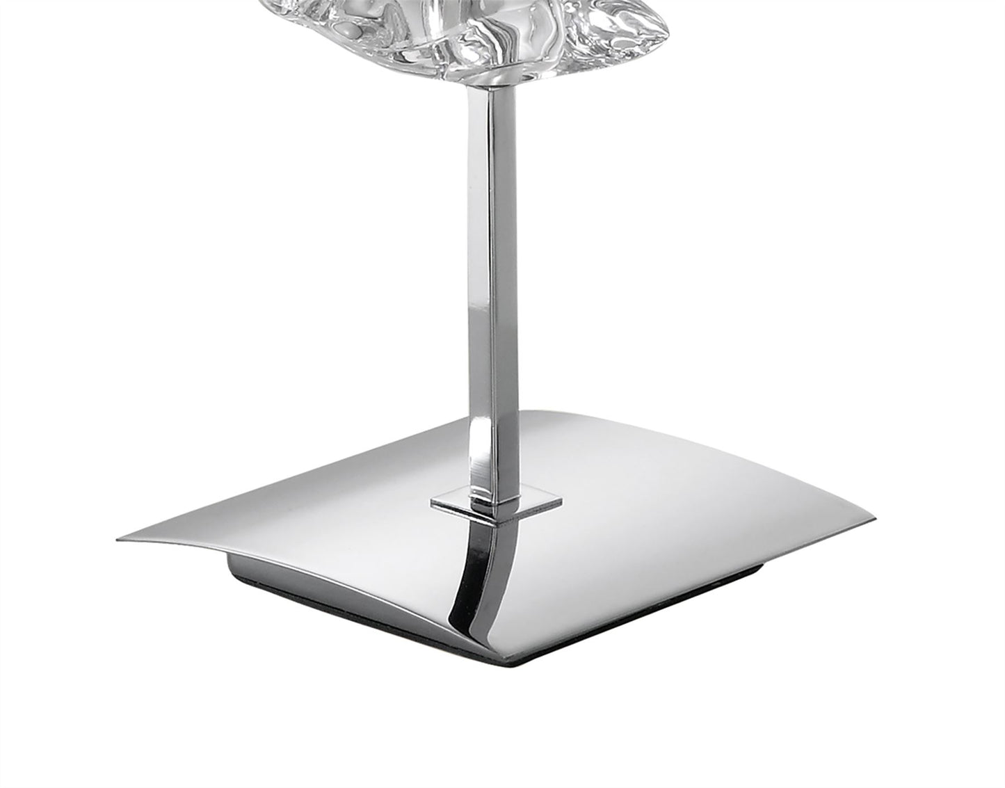 Mantra M0793 Akira Table Lamp 2 Light E27, Polished Chrome with Black Shade
