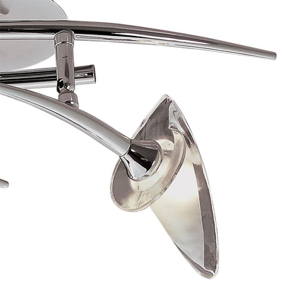 Mantra M0316 Flavia Linear Spot Light 2 Light G9 with Adjustable Heads, Polished Chrome