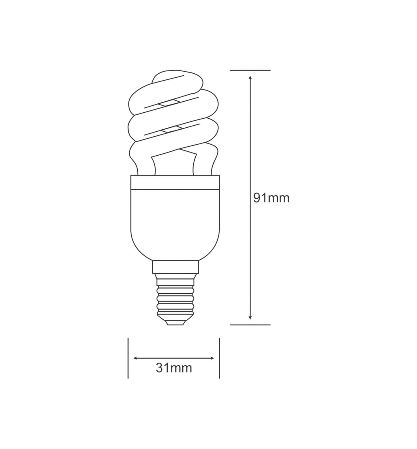 Luxram Geniss Ultra Compact 2700K E14 9W Fluorescent Compact