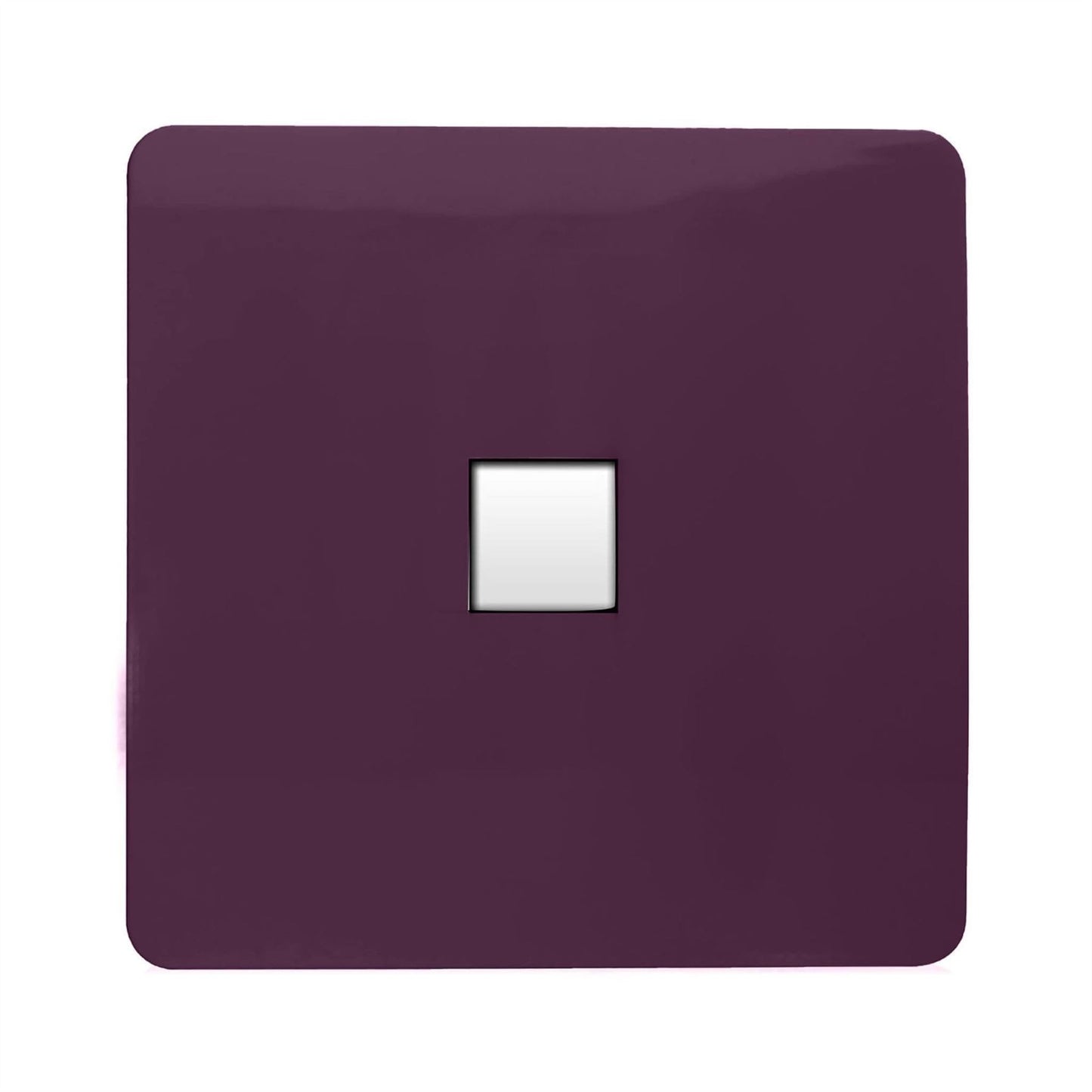 Trendi Artistic Modern Glossy Tactile RJ45 Cat 5e Ethernet Socket Plum