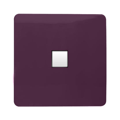 Trendi Artistic Modern Glossy Tactile RJ45 Cat 5e Ethernet Socket Plum