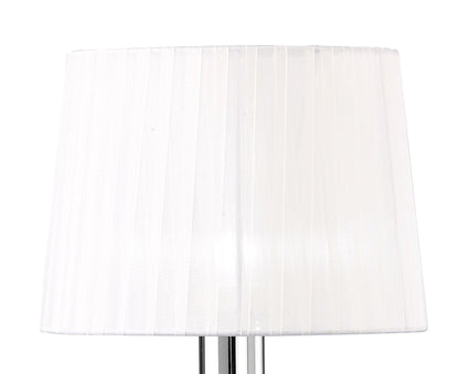 Mantra M4636 Loewe Table Lamp 1 Light E27 Large, Polished Chrome with White Shade