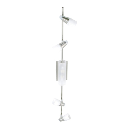 Diyas Anna On Linear Bar 6 Light G9 Satin Chrome/Opal & Frosted Glass