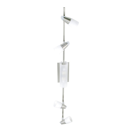 Diyas Anna On Linear Bar 6 Light G9 Satin Chrome/Opal & Frosted Glass