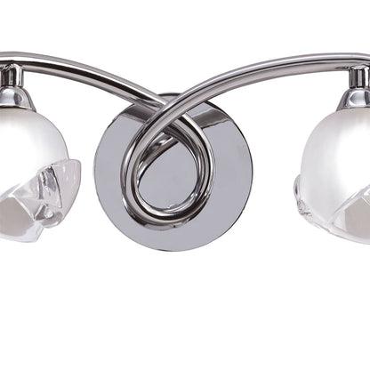 Mantra Fragma Wall Light Switched 2 Light G9, Polished Chrome