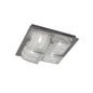 Diyas Charis Square Flush  Large 4 Light G9 Polished Chrome/Glass/Crystal Ceiling Light Fitting