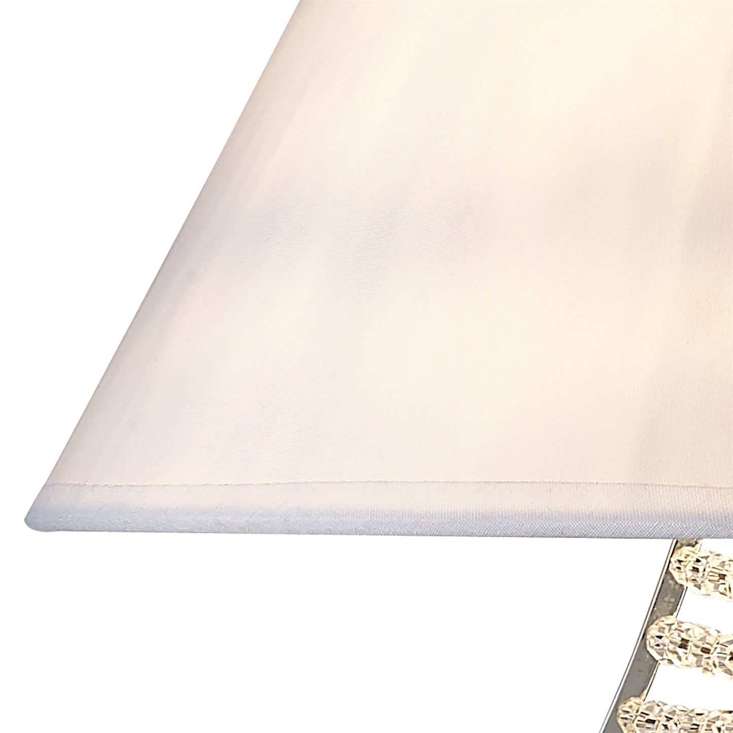 Diyas Davina Wall Light with White Shade 2 Light G9 Polished Chrome/Crystal