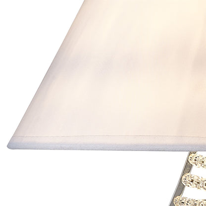 Diyas Davina Wall Light with White Shade 2 Light G9 Polished Chrome/Crystal