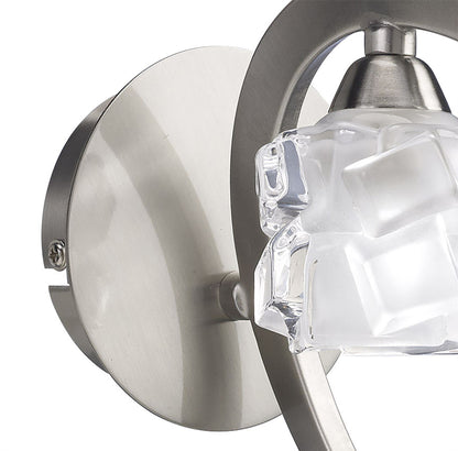 Mantra Ice Wall Light Switched 1 Light G9 ECO, Satin Nickel