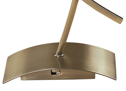 Mantra Pietra Table Lamp 2 Light G9, Antique Brass