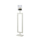 Diyas Home (DH) Nerissa Candle Holder 76cm White/Clear Glass Art