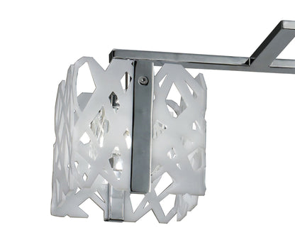 Mantra M1257 Tokio Rectangular Telescopic Semi Flush Convertible 4 Light G9 Line, Gloss White/Polished Chrome