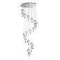 Diyas Aviva 60cm  20 Light 4000K LED Polished Chrome/Crystal Ceiling Pendant Light Fitting