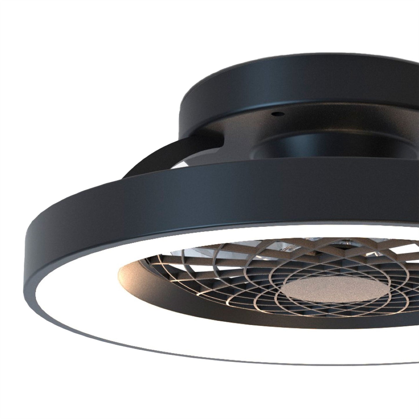 Tibet Mini 53cm 70W LED Dimmable Ceiling Light With 35W DC Reversible Fan, Remote, 3900lm, Black, 5yrs Warranty