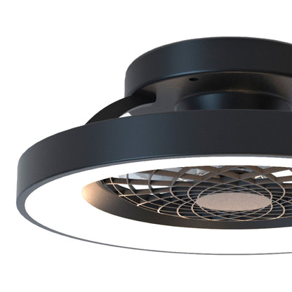 Tibet Mini 53cm 70W LED Dimmable Ceiling Light With 35W DC Reversible Fan, Remote, 3900lm, Black, 5yrs Warranty