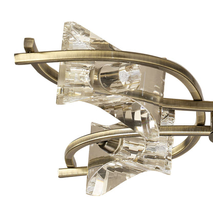 Mantra Kromo Telescopic Convertible To Semi Flush 4 Light G9, Antique Brass
