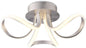 Mantra M4989 Knot Ceiling 36W LED 2 Looped Arms 3000K, 2850lm, Silver/Frosted Acrylic, 3yrs Warranty - M4989 Ceiling