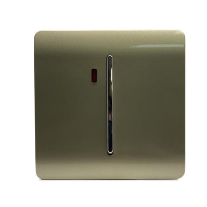Trendi Artistic Modern 45 A Cooker Light Switch & Neon Insert Gold ART-WHS2GO