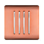 Trendi 4 Gang 2 Way Artistic Modern Glossy 10 Amp Rocker Tactile Light Switch Copper