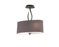 Mantra M3690 Lua Oval Semi Ceiling 2 Light E27, Ash Grey with Ash Grey Shade