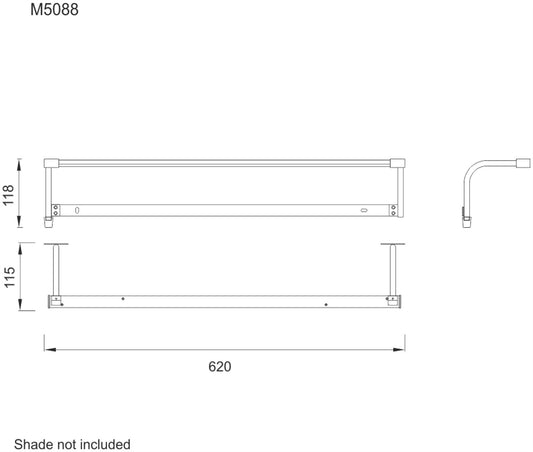 Mantra M5088 Sisley Wall Light 10W LED Big Double IP44 4000K, 850lm, Silver/Frosted Acrylic/Polished Chrome, 3yrs Warranty