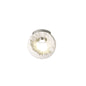 Diyas Salvio 12cm Ceramic  Round Sculpture 1 x 3W LED 4200K Chrome/White, Cut Out: 60mm, 3yrs Warranty  Ceiling Light Fitting