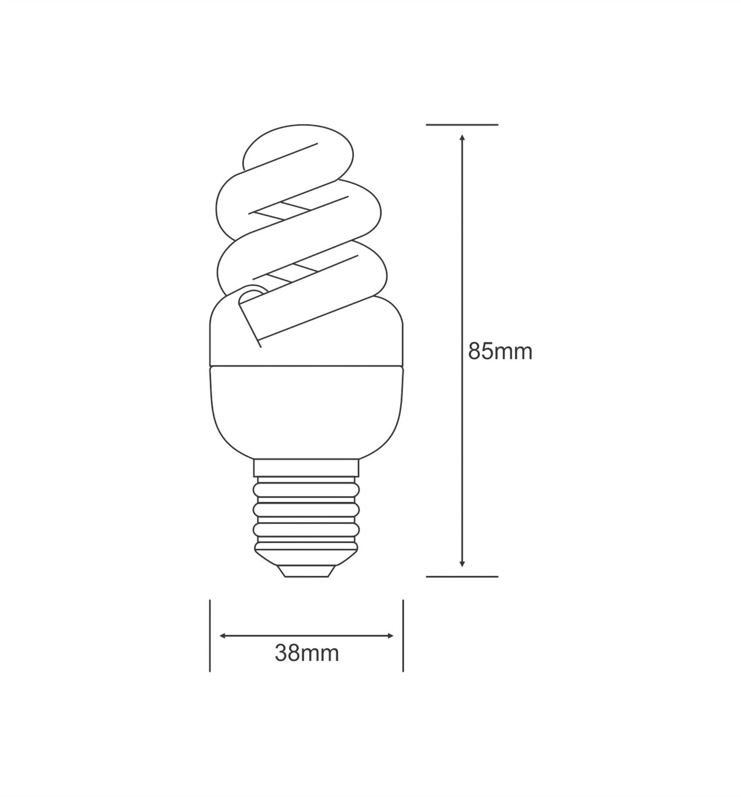 Luxram Super Mini Sup Spiral Super Mini Supreme Spiral E27 9W 2700K Compact Fluorescent Compact