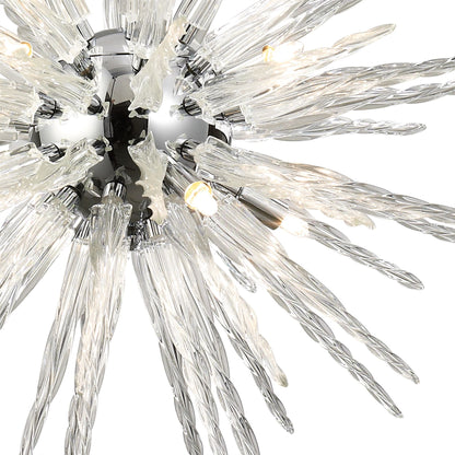 Diyas Tropez 60cm  8 Light G9 Polished Chrome/Glass Ceiling Pendant Light Fitting
