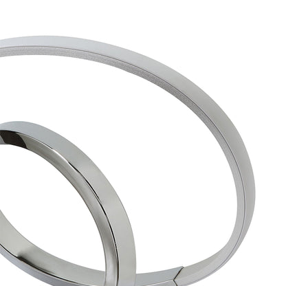 Mantra M5383 Infinity Table Lamp 12W LED 3000K, 1000lm, Silver/Polished Chrome/White Acrylic, 3yrs Warranty