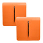 Trendi 1 Gang 2 Way 240V Screwless Artistic Modern Glossy 10 Amp Chrome Rocker Electrical Wall Light Switch in Sunset Orange (2 pack)