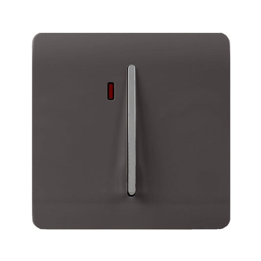 Trendi Artistic Modern Glossy 45 A Tactile Light Switch & Neon Insert Dark Brown