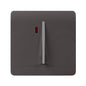 Trendi Artistic Modern Glossy 45 A Tactile Light Switch & Neon Insert Dark Brown