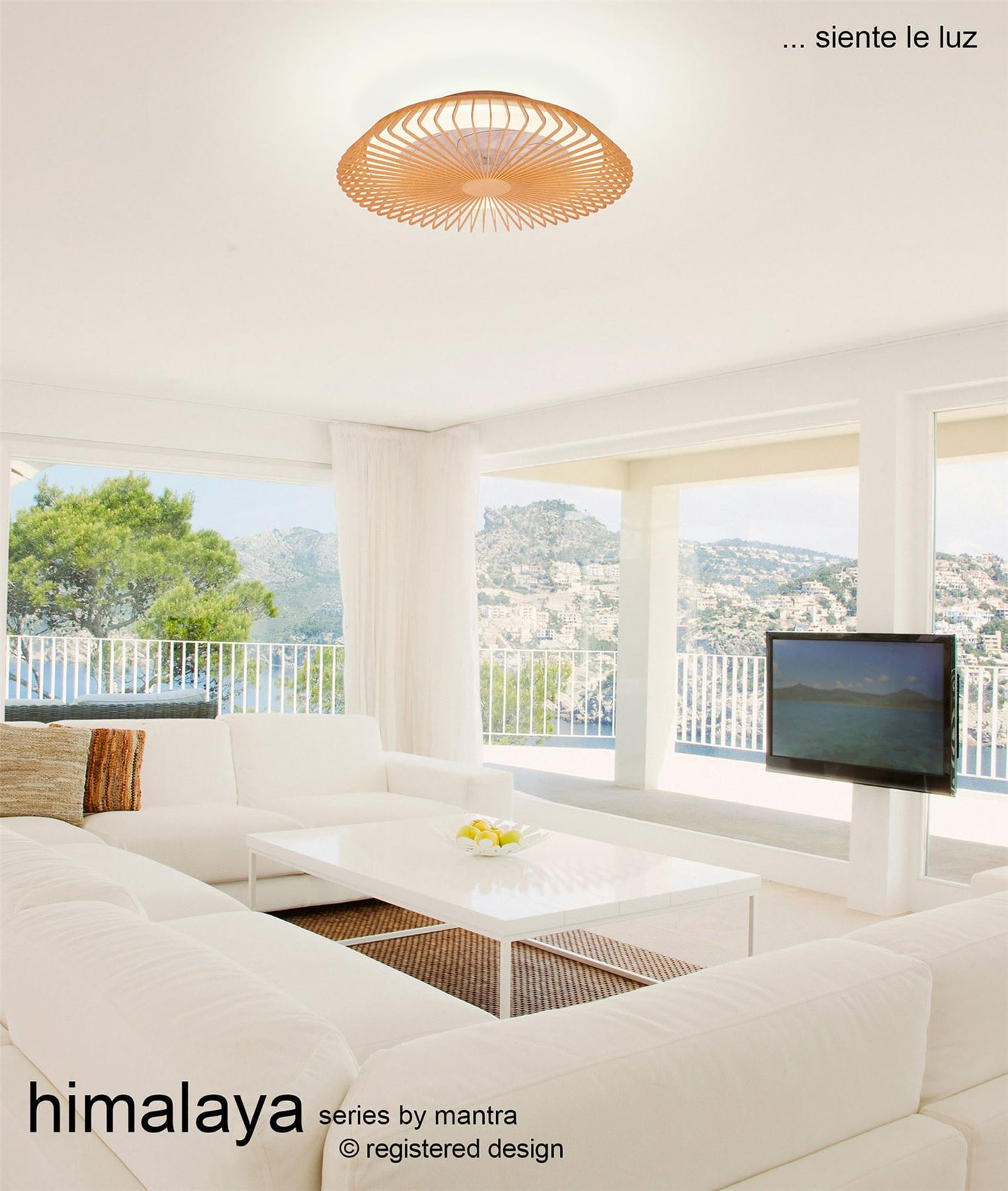 Himalaya 63cm 70W LED Dimmable Light With Built-In 35W DC Reversible Fan, Remote, APP & Alexa/Google Voice Control, 4900lm, Wood, 5yrs Warranty